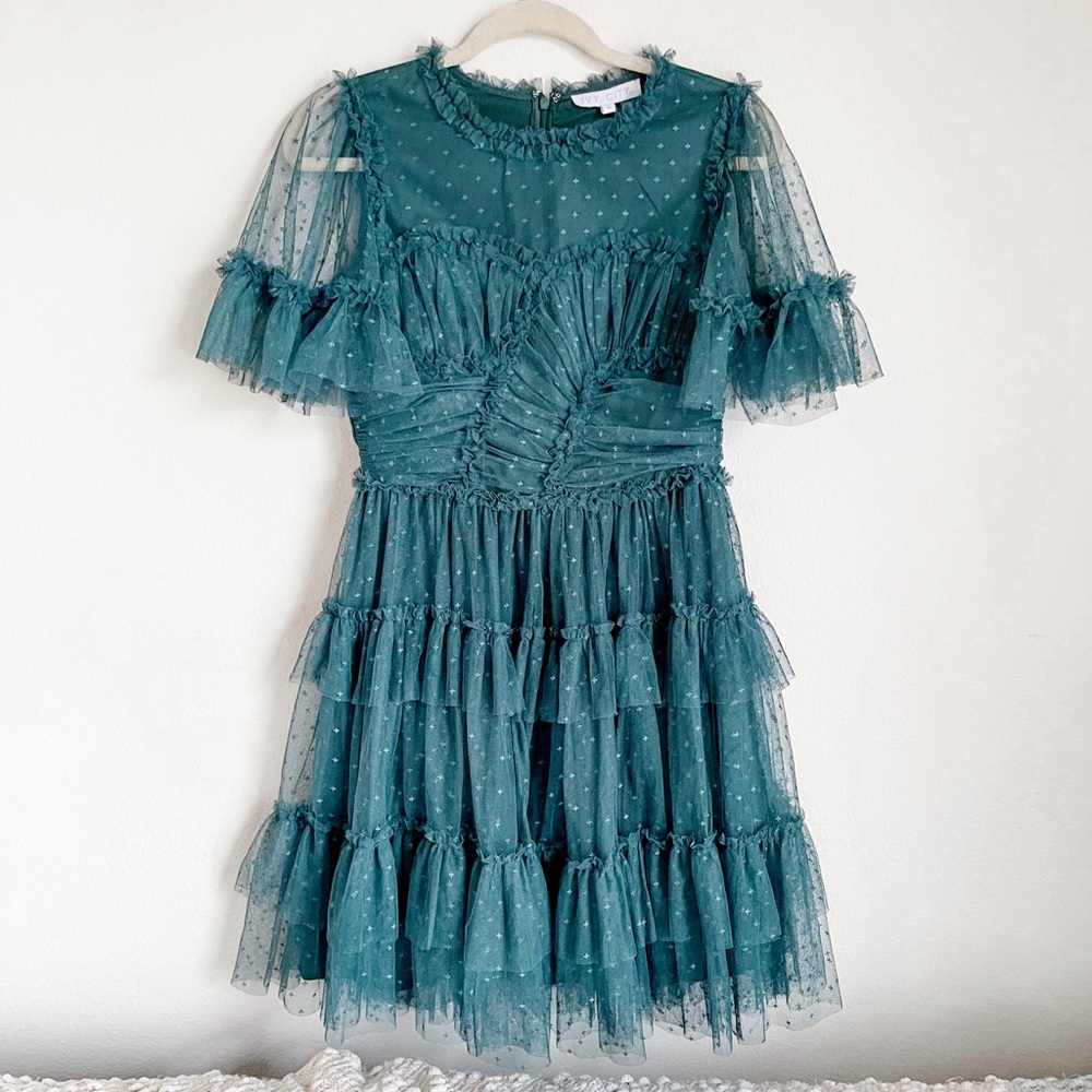 Ivy City Co. Emerald Frill Dress
